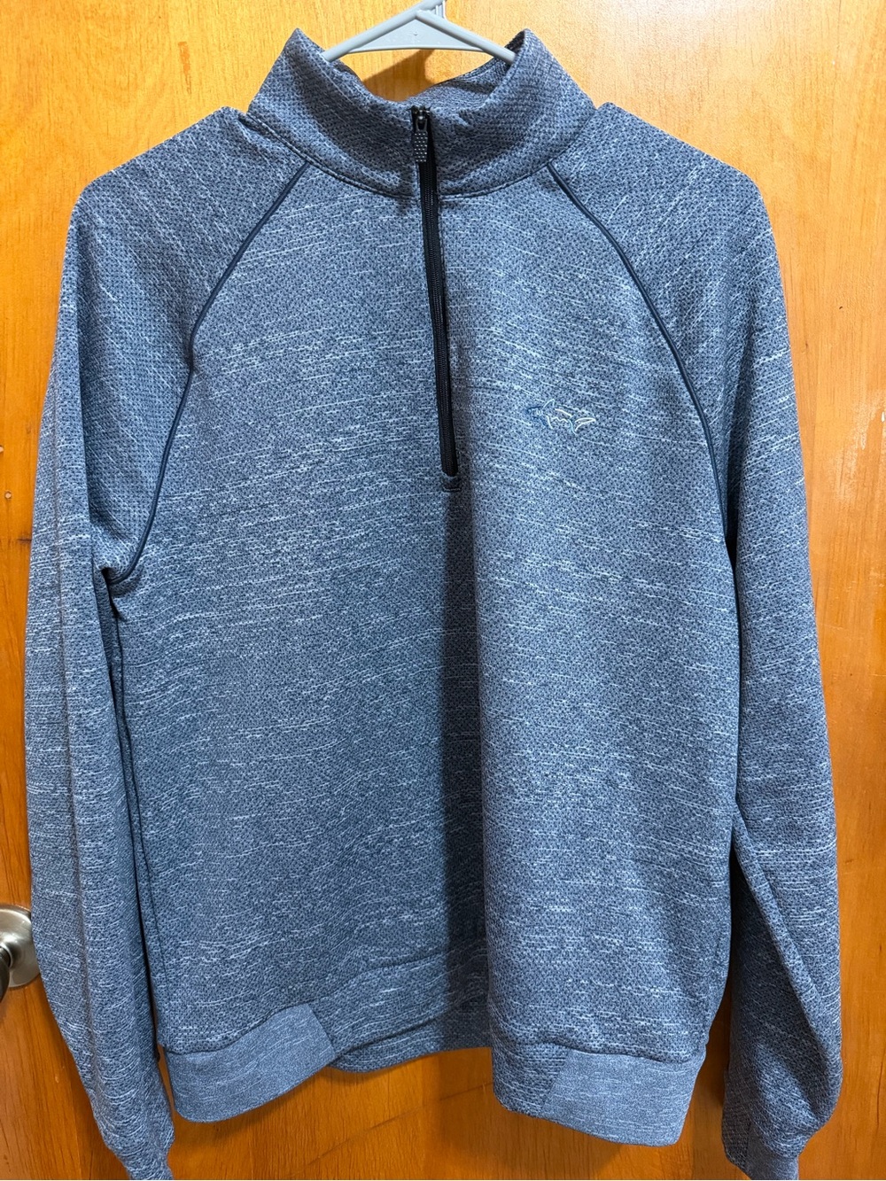 Greg Norman Heathered Blue-Gray Quarter-Zip Pullover